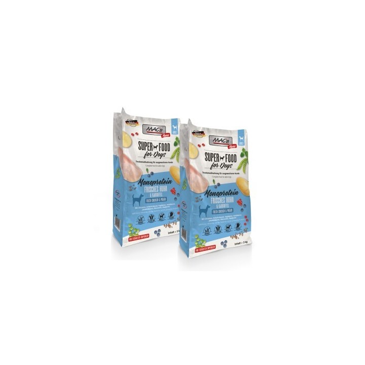 MAC's Dog Mono Adut Trockenfutter Huhn 2x3 kg