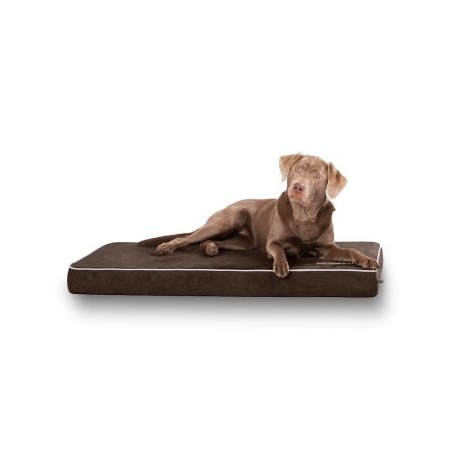 Knuffelwuff Hundematte Maui aus Velours mit 9cm Schaumstoff braun XXXL