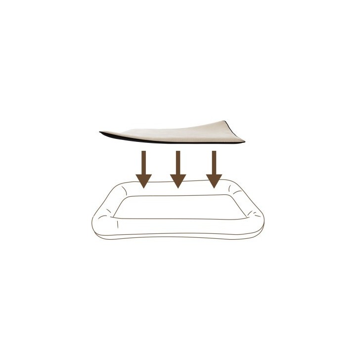 Knuffelwuff kuschelige Einlage Teddy für Hundebett Form: Globetrotter weiß XXL