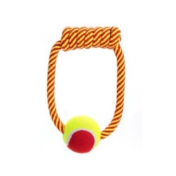nobleza - Zerrspielzeug Ball Seil rot