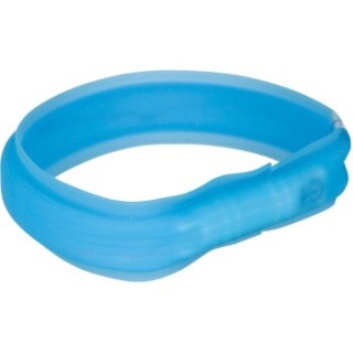 Trixie Flash Leuchtband USB Silikon blau L-XL