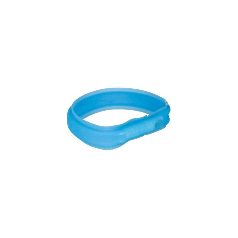 Trixie Flash Leuchtband USB Silikon blau L-XL
