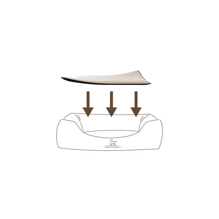 Knuffelwuff kuschelige Einlage Teddy für Hundebett Form: Classic weiß M-L