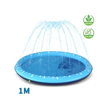 nobleza - Hundepool mit Sprinkler für Hunde blau 1 m, 5 cm