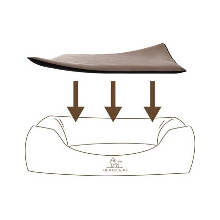 Knuffelwuff kuschelige Einlage Teddy für Hundebett Form: Classic braun XXL
