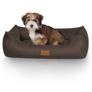 Knuffelwuff Hundebett Dreamline aus Velours braun M-L