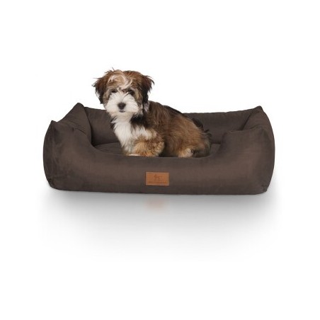 Knuffelwuff Hundebett Dreamline aus Velours braun M-L