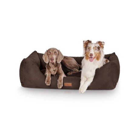 Knuffelwuff Hundebett Dreamline aus Velours braun XL