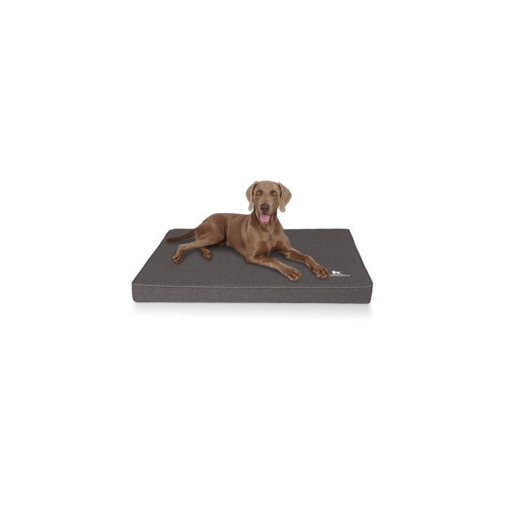 Knuffelwuff Orthopädische Hundematte Nantucket aus Velours mit Handwebcharakter anthrazit XXL