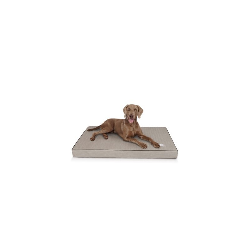 Knuffelwuff orthopädische Hundematte Palomino aus laser-gestepptem Kunstleder grau XXL