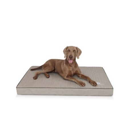 Knuffelwuff orthopädische Hundematte Palomino aus laser-gestepptem Kunstleder grau XXL