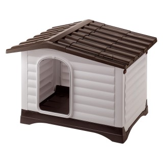 Ferplast Kunststoffhundehütte Dogvilla - Größe 110: B 111 x T 84 x H 79 cm