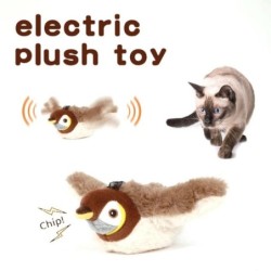 Interaktives Katzenspielzeug mit USB-Aufladung, buntes flatterndes Vogel-Katzenspielzeug, Übungsspielzeug für Kätzchen Style