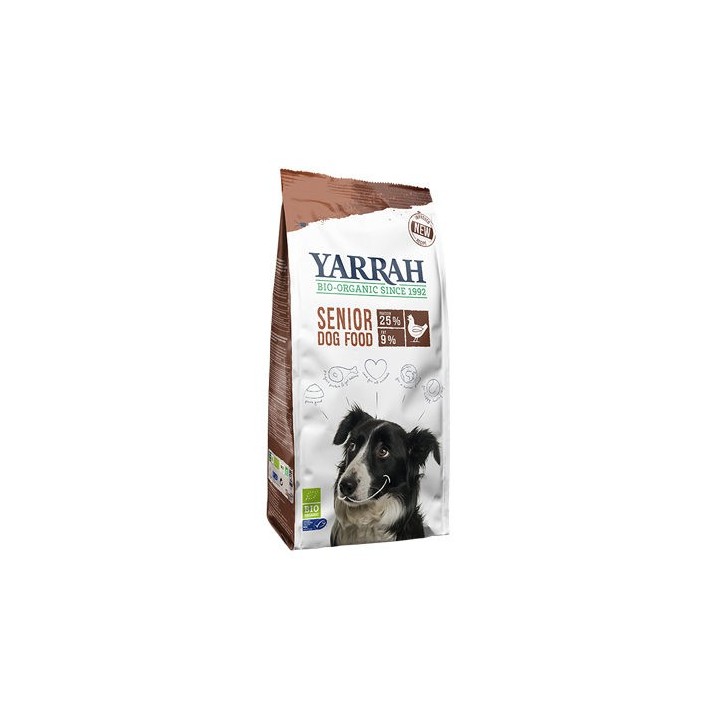 Yarrah Bio Senior Hundefutter - Huhn, Fisch und Kräutern - 10 kg