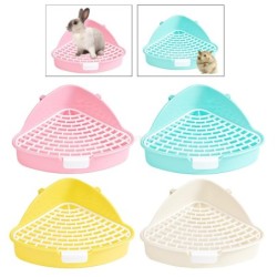 Kaninchen Katzentoilette Toilette Tiertöpfchen Trainer Hasen Ecke Toilettenbox für Frettchen Hamster Katze Heimtierbedarf ros