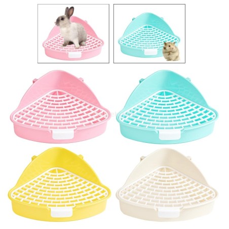 Kaninchen Katzentoilette Toilette Tiertöpfchen Trainer Hasen Ecke Toilettenbox für Frettchen Hamster Katze Heimtierbedarf ros