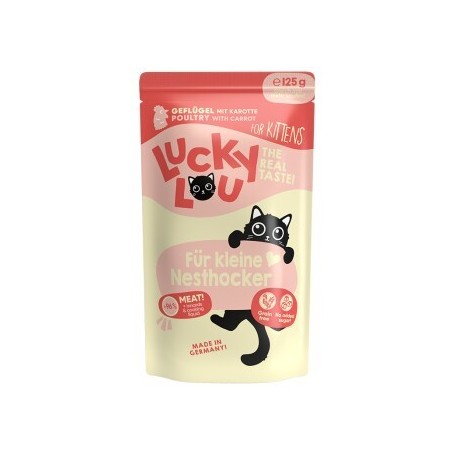 Lucky Lou Nassfutter Katze Kitten Geflügel 16x125 g