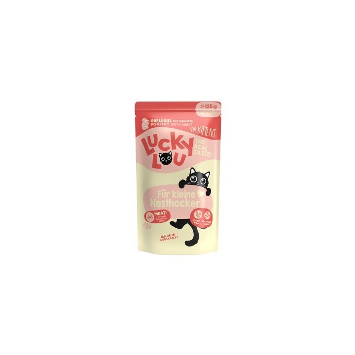 Lucky Lou Nassfutter Katze Kitten Geflügel 16x125 g