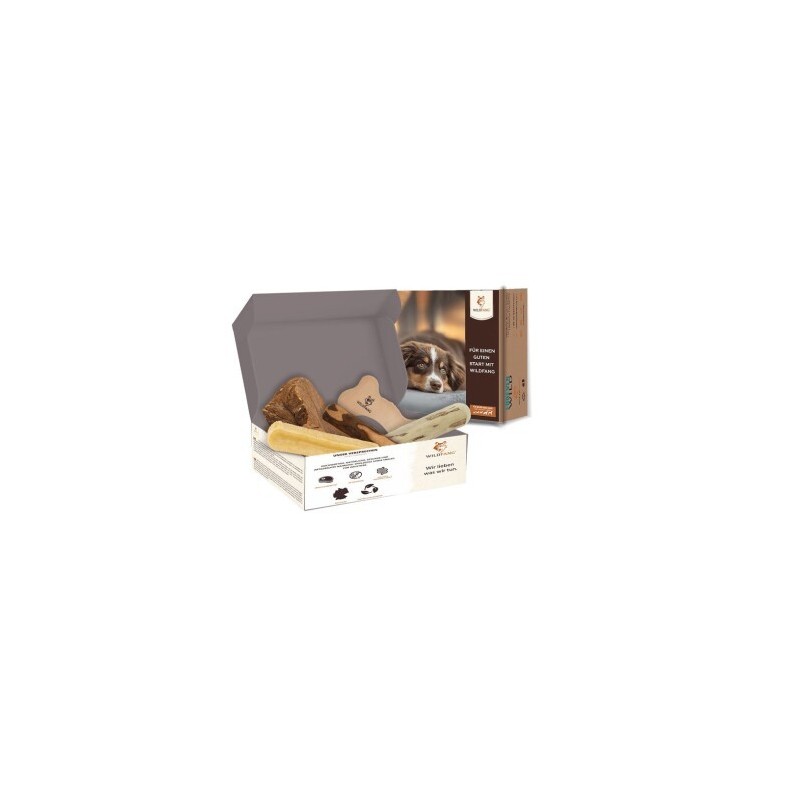 Wildfang ® Kauwurzel / Kauspielzeug Paket Hundebox - Kauspaß M