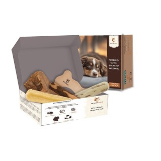 Wildfang ® Kauwurzel / Kauspielzeug Paket Hundebox - Kauspaß L