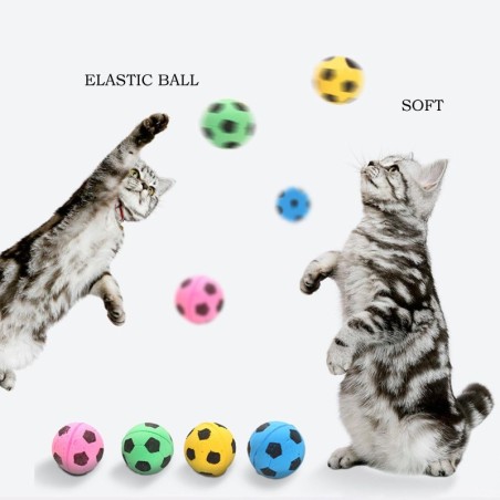 Sagit Pet, Katze, Spielzeug, Schwamm, Fußball, Bälle, Katze, Spielzeug, Katze, Sport, Spielzeug, 4er-Pack One Size