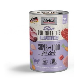MAC's Nassfutter Kitten Pute, Rind und Ente 6x400 g
