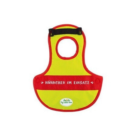 My little Farm - Federschutzweste für Hühner (mit Aufdruck "Hühnchen im Einsatz")