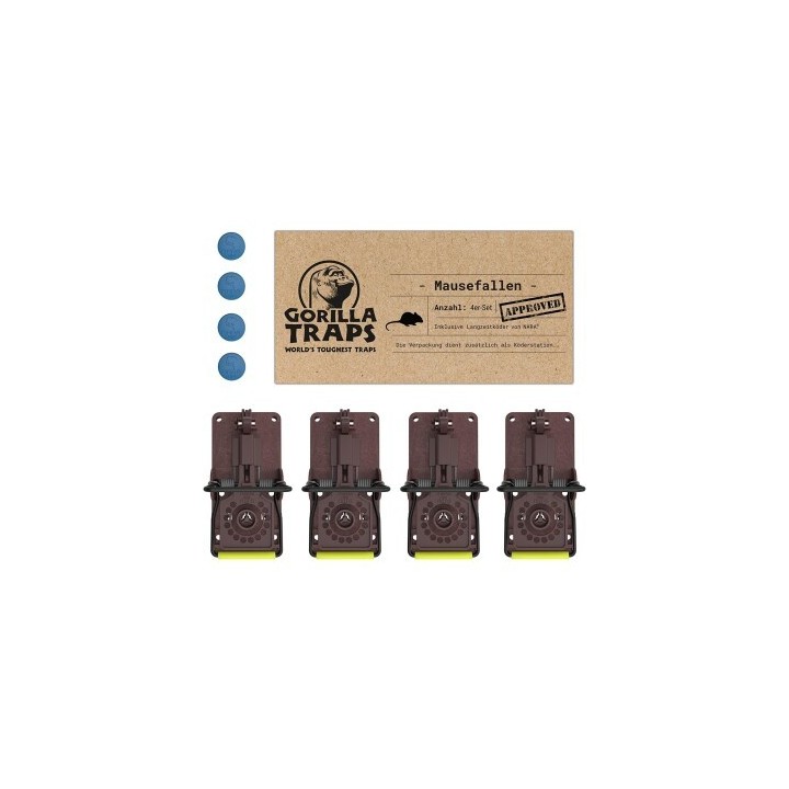 Futura-Shop Mausefalle inkl. Monitoring-Köder 4er Set