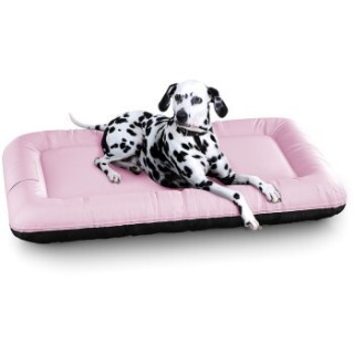 Knuffelwuff Wasserfestes In und Outdoor Hundebett Lucky Color Edition aus Nylongewebe hellrosa XXL