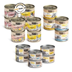 Dogs'n Tiger Adult Nassfutter Katze, Mixpaket, Lecker Hühnchen! 18 teilig