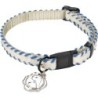 more Lifestyle MORE Katzenhalsband Royal Baumwolle blau/weiß
