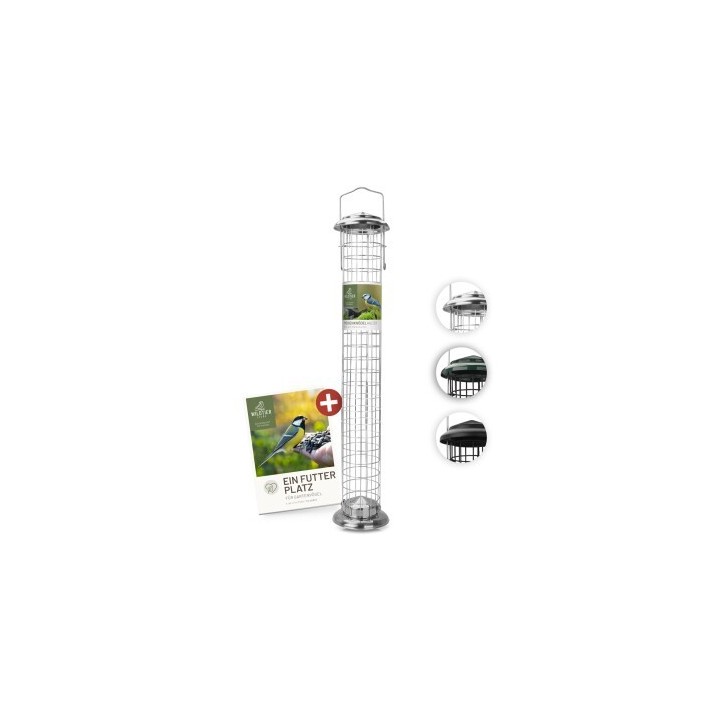 wildtier liebe Meisenknödelhalter 52cm, Silber