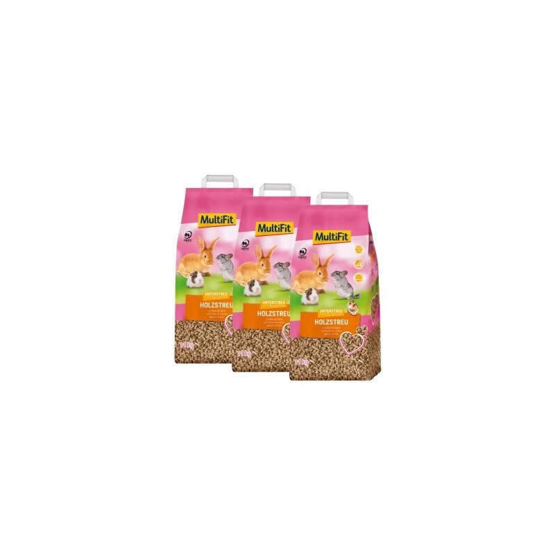 MultiFit Natur-Holzstreu 3x11 kg
