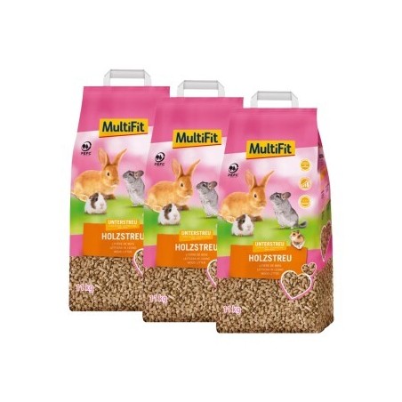 MultiFit Natur-Holzstreu 3x11 kg