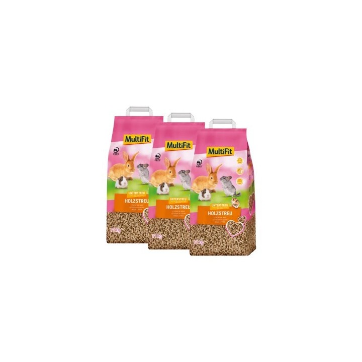 MultiFit Natur-Holzstreu 3x11 kg