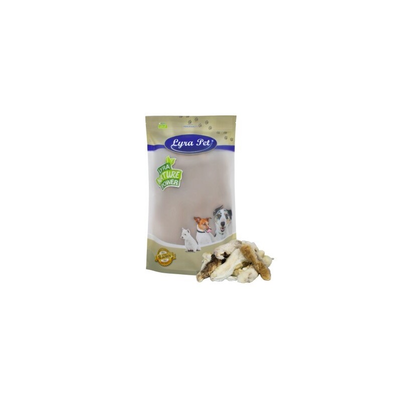 Lyra Pet Kaninchenpfoten mit Fell 1 kg