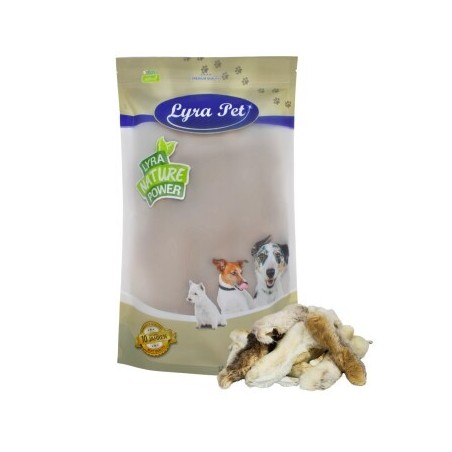 Lyra Pet Kaninchenpfoten mit Fell 1 kg