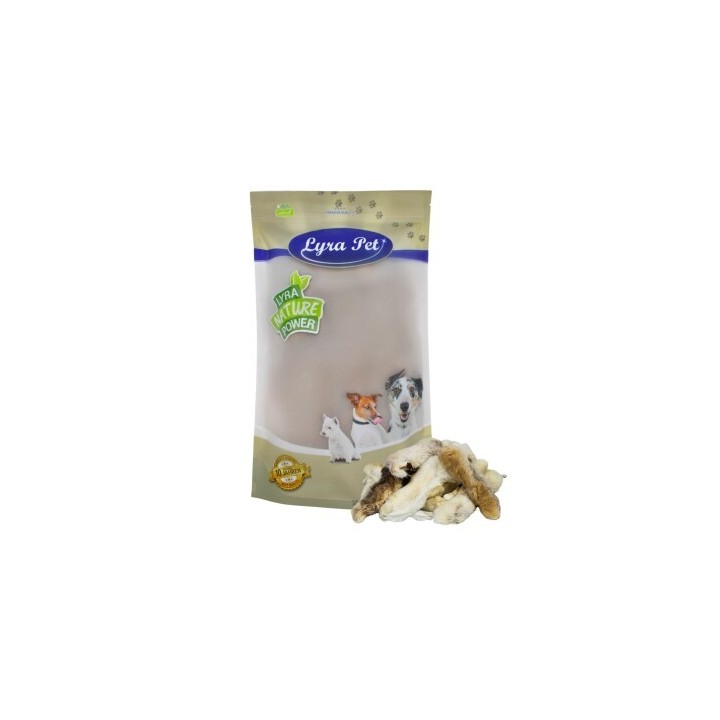 Lyra Pet Kaninchenpfoten mit Fell 1 kg