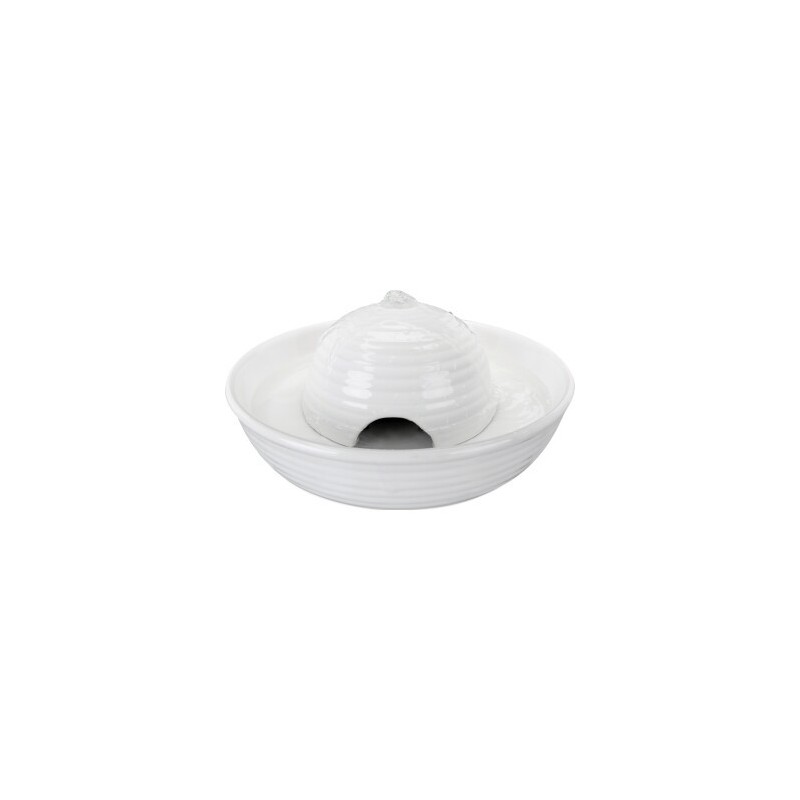 Trixie Trinkbrunnen Vital Flow Mini, Keramik, 0,8 l/ø 24×10 cm, weiß