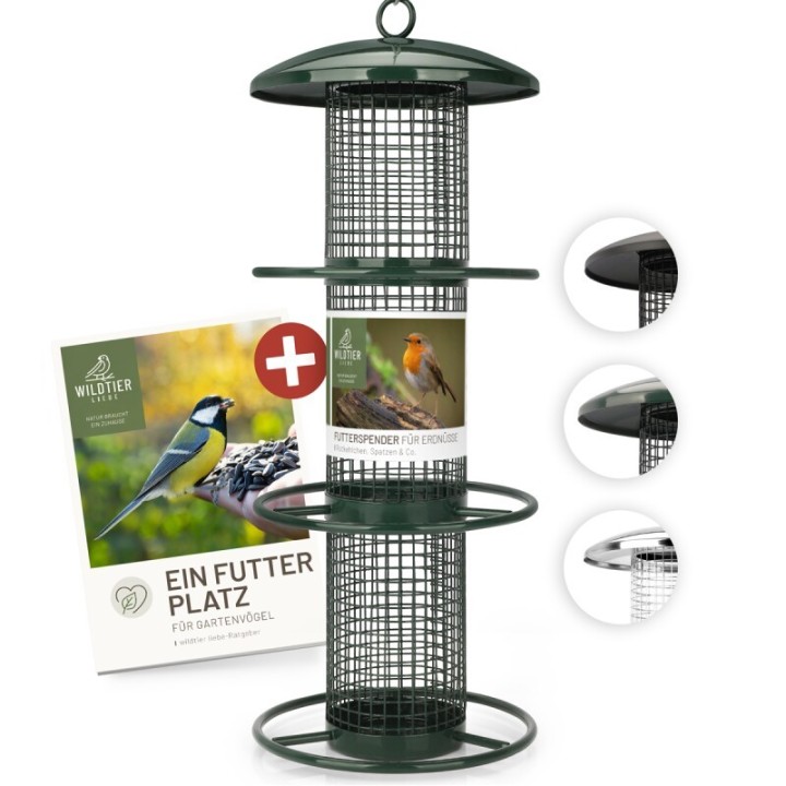 wildtier liebe Futterspender für Erdnüsse 35cm, Grün