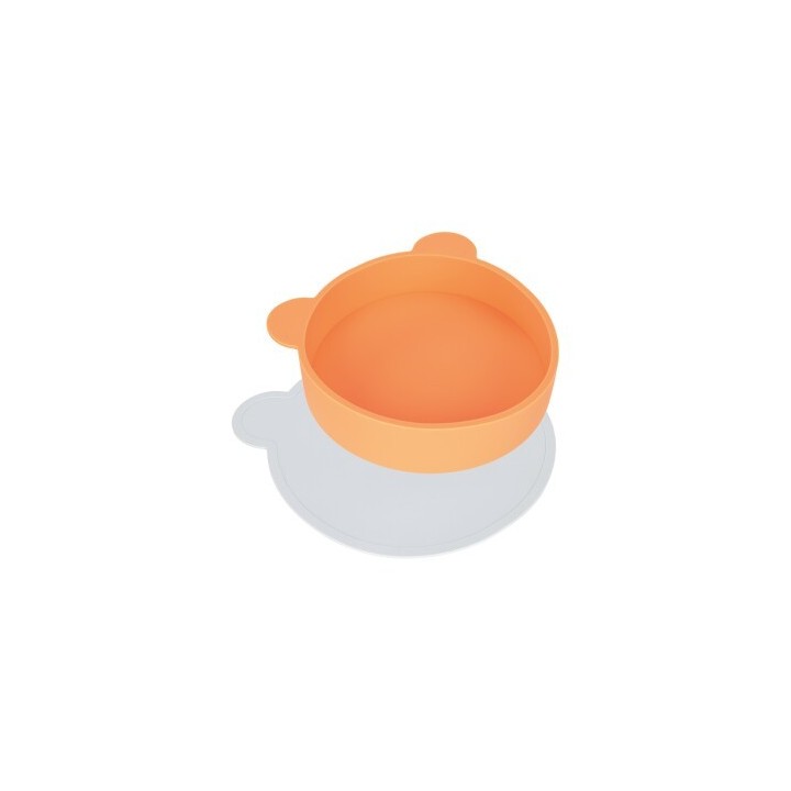 AniOne Pepe & Kitty Set Napf + Unterlage pfirsich