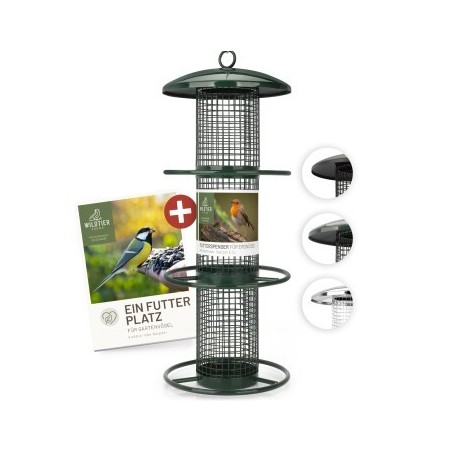wildtier liebe Futterspender für Erdnüsse 35cm, Grün