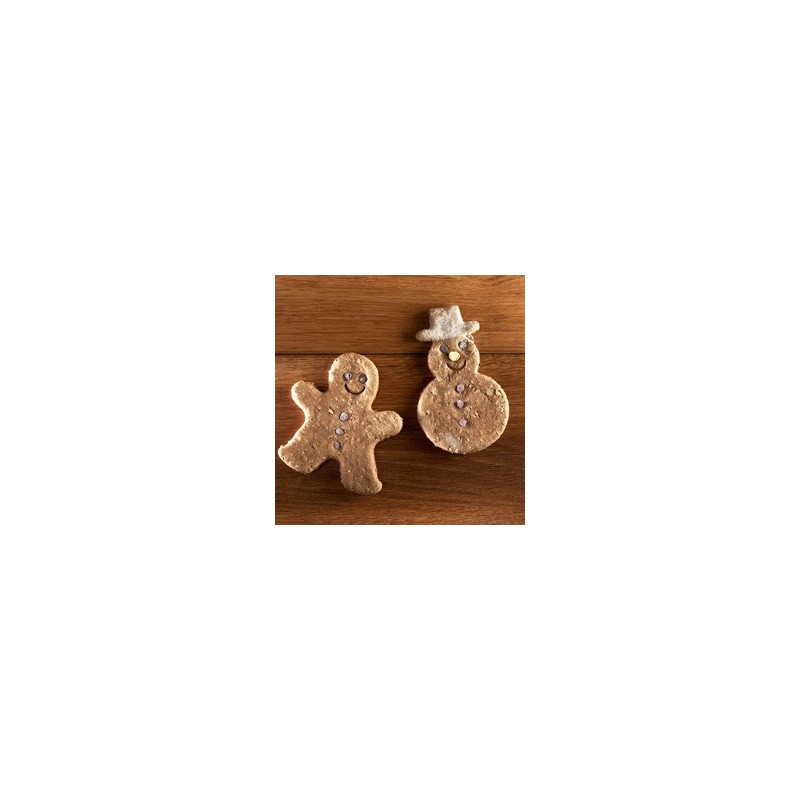 alsa-nature Weihnachtskeks Schneemann & Lebkuchenmann, 2 Stück, Länge: ca. 12 cm