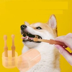 2 Teile/satz Haustier Hund Zähne Reinigung Pinsel Hund Katze Silikon Weiche Zahnbürste Mundpflege Welpen Zahnbürste Pet Liefe