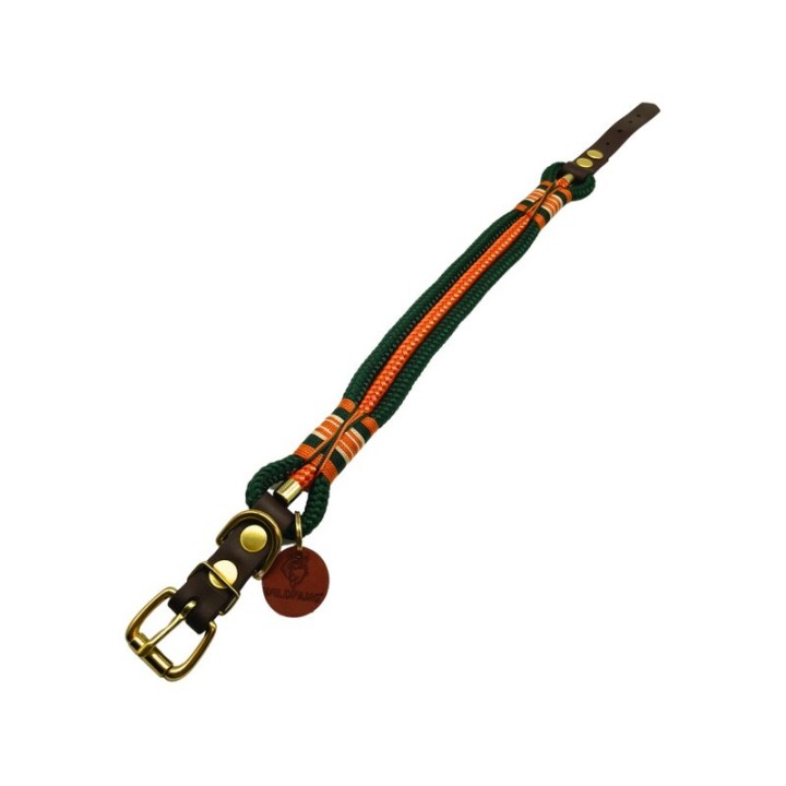 Wildfang Hundehalsband "Wandergeflüster" aus Tau und Nylon Takelung (L - 40 - 46 cm Halsumfang)