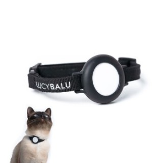 LucyBalu DORI AirTag Katzenhalsband (Nylon) schwarz