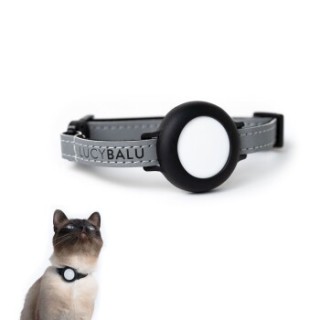 LucyBalu DORI AirTag Katzenhalsband (Nylon) grau