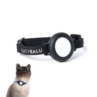 LucyBalu DORI AirTag Katzenhalsband (Nylon) schwarz