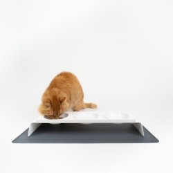 LucyBalu SQUARE Katzen Napfunterlage anthrazit L