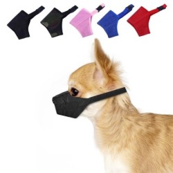 1PC weiche Nylonbänder stoppen Kauen Haustier Mundmaske Anti Rinde Biss Mund Maulkorb Hundetraining Produkt 1 blau